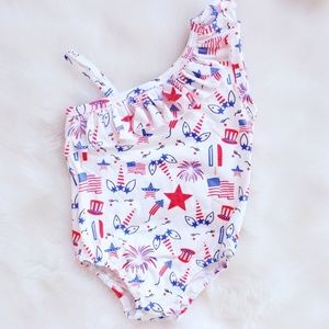 Fourth of July Unicorn  One-piece Swimsuit